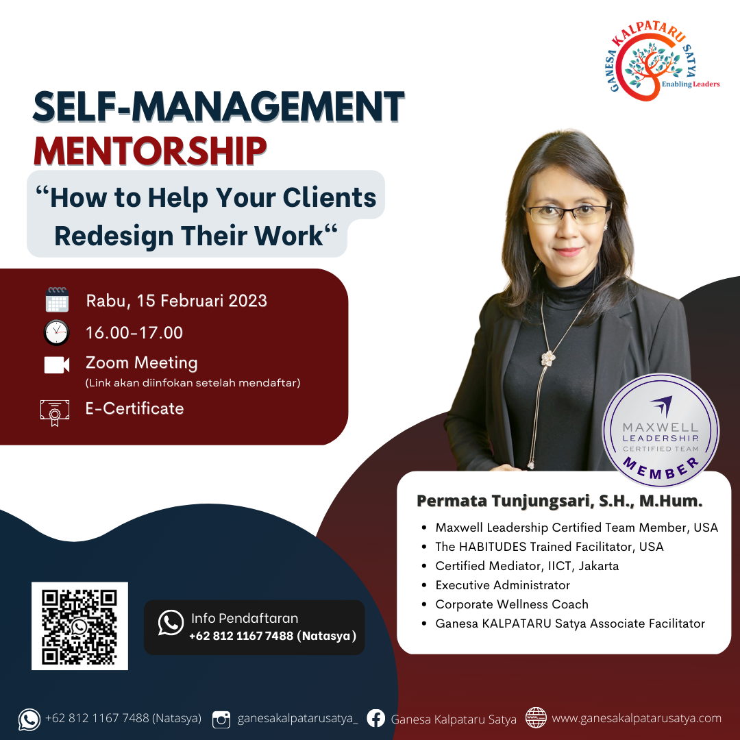 Self-Management Mentorship: How to Help Your Client Redesign Their Work