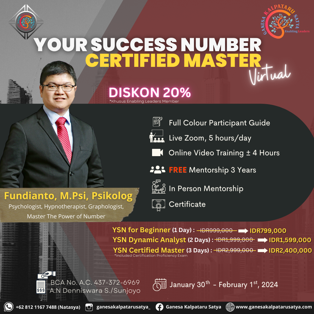 Your Success Number Certified Master Virtual