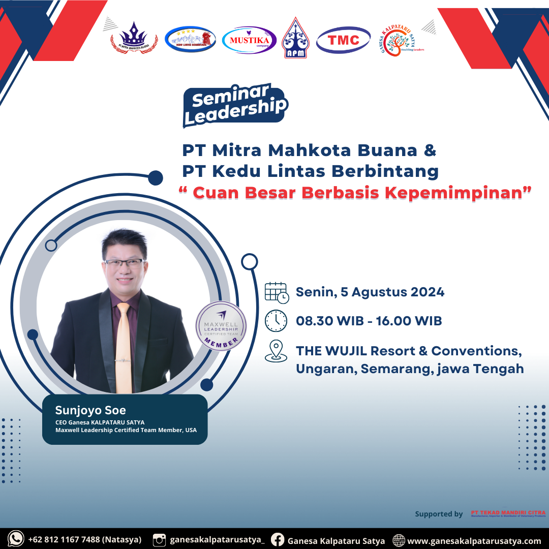 Seminar Leadership: Cuan Besar Berbasis Kepemimpinan - PT Mitra Mahkota Buana & PT Kedu Lintas Berbintang