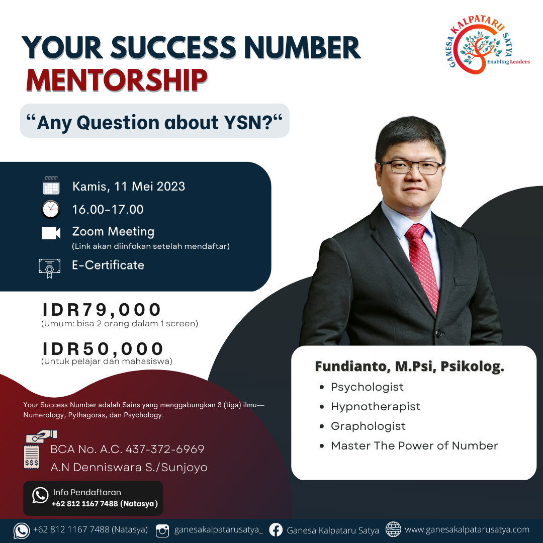 Your Success Number Mentorship: Any Question about Your Success Number?