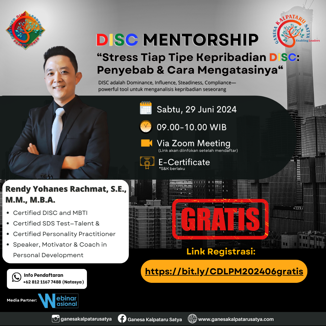 DISC Mentorship: Stress Tiap Tipe Kepribadian DISC - Penyebab & Cara Mengatasinya