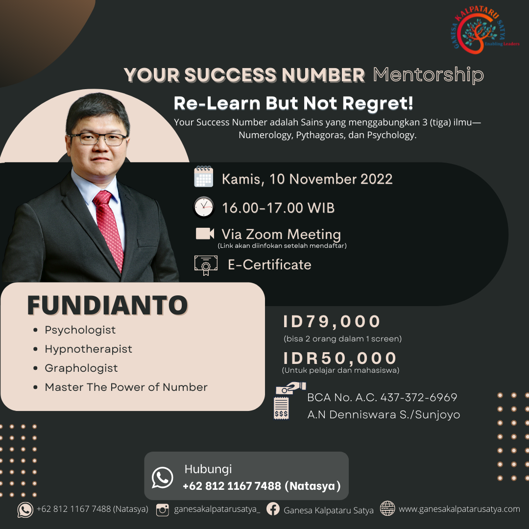 Your Success Number Mentorship: Re-learn but not Regret!