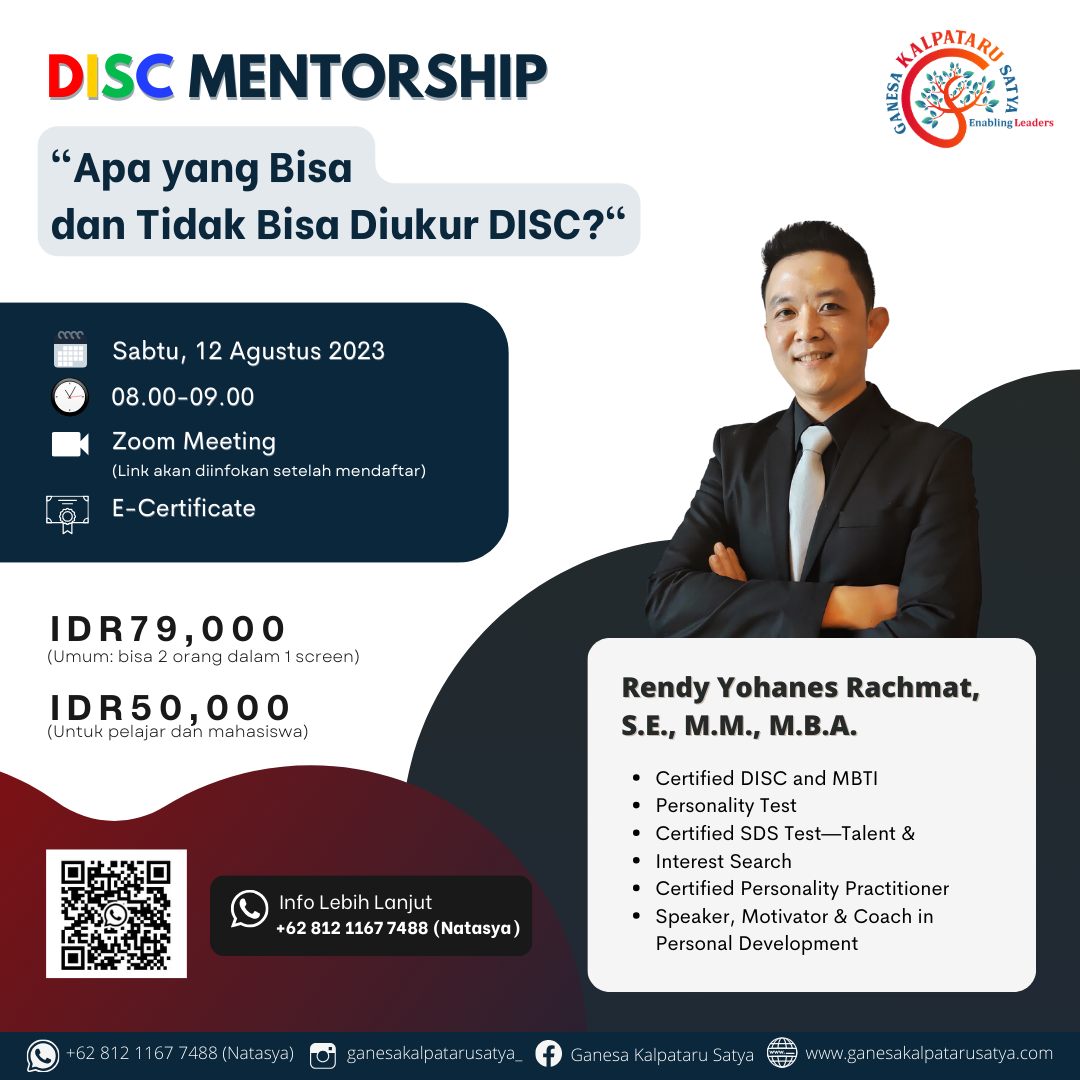 DISC Mentorship: Apa yang bisa dan Tidak Bisa Diukur DISC?