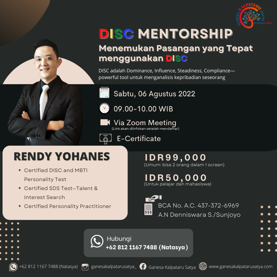 DISC Mentorship: Menemukan Pasangan yang Tepat Menggunakan DISC