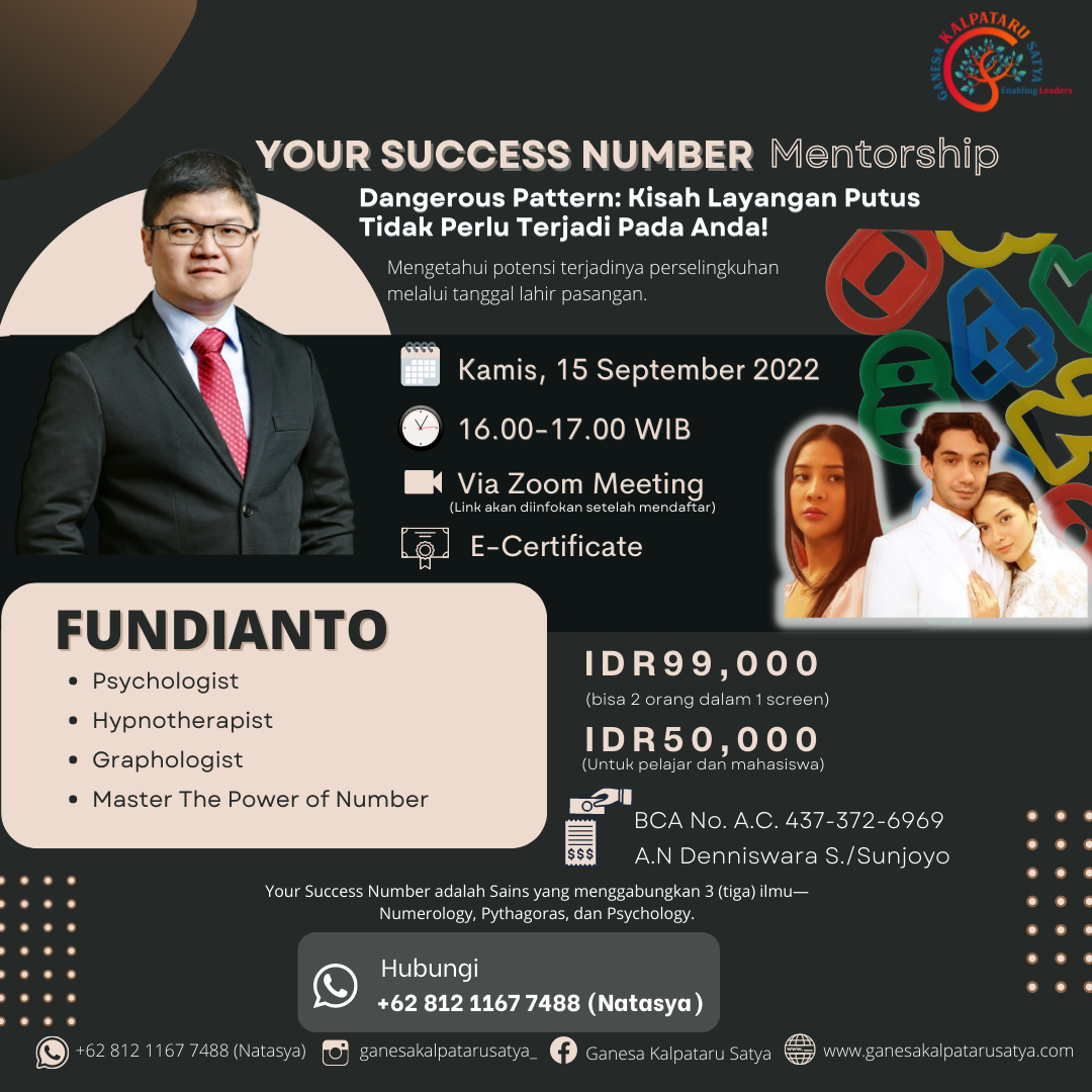Your Success Number Mentorship: Dangerous Pattern: Kisah Layangan Putus Tidak Perlu Terjadi Pada Anda