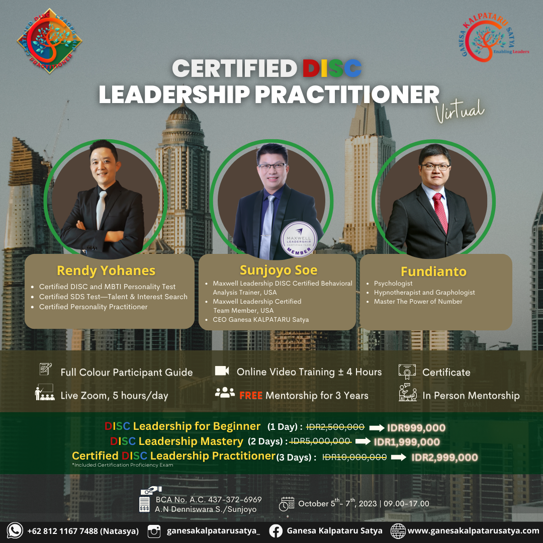 Certified DISC Leadership Practitioner Virtual