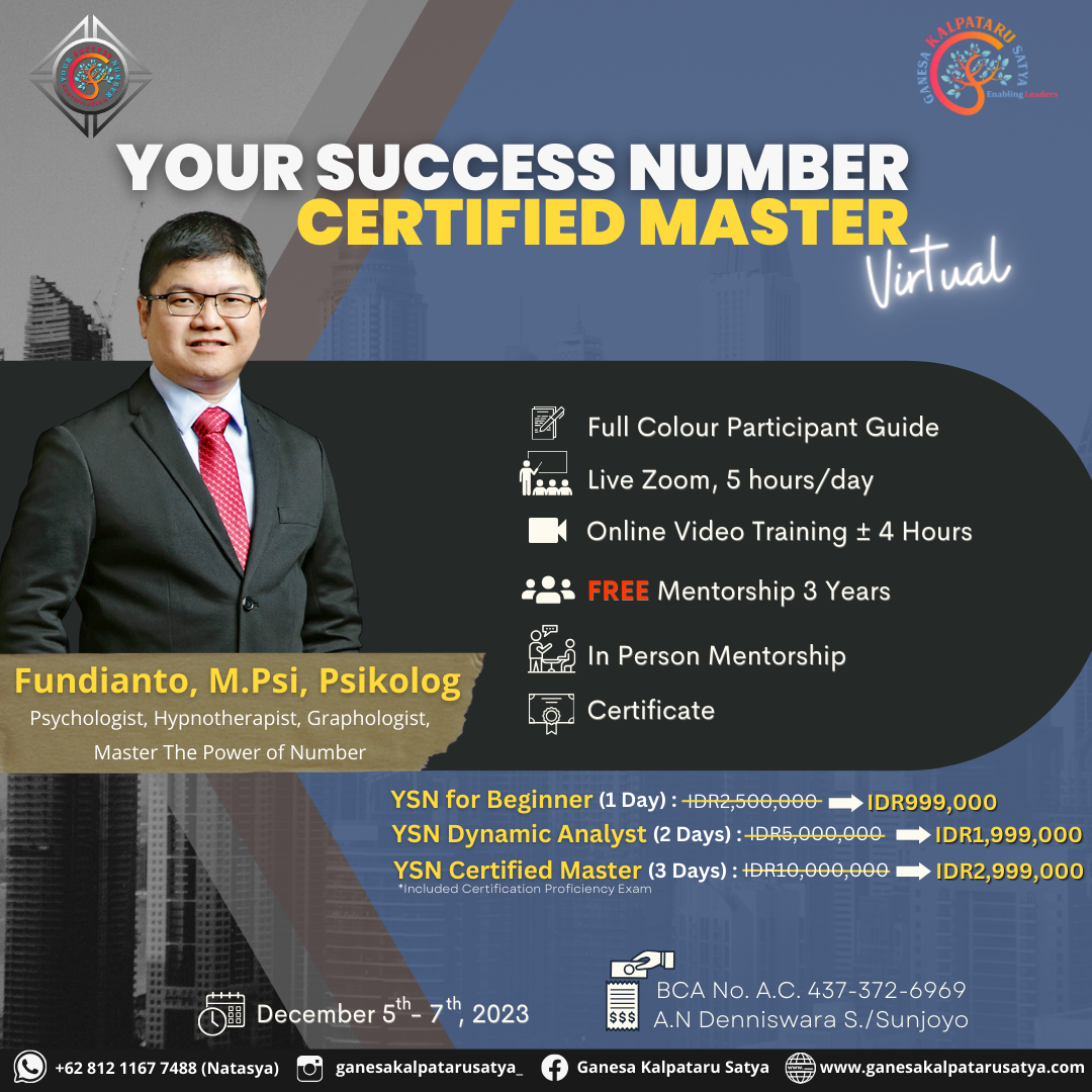 Your Success Number Certified Master Virtual