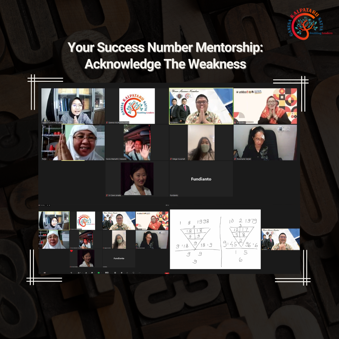 Your Success Number Mentorship: Acknowledge The Weakness